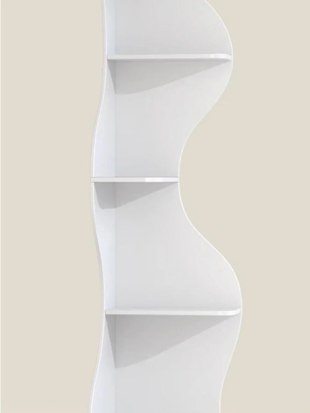 New Unopened Box Modern White YOWOS Flamenco Wave Display Shelf -Home Wall Decor
